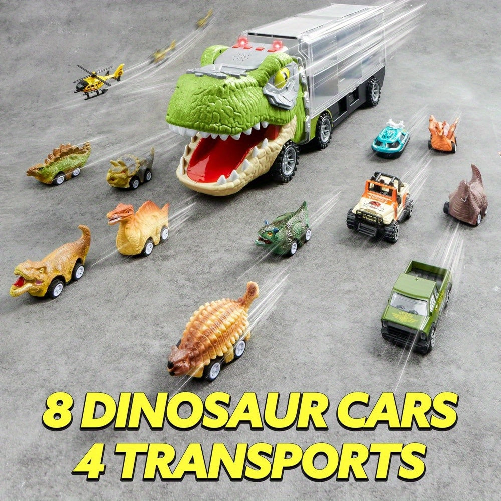 13 packs   dinosaur truck toys kids transport