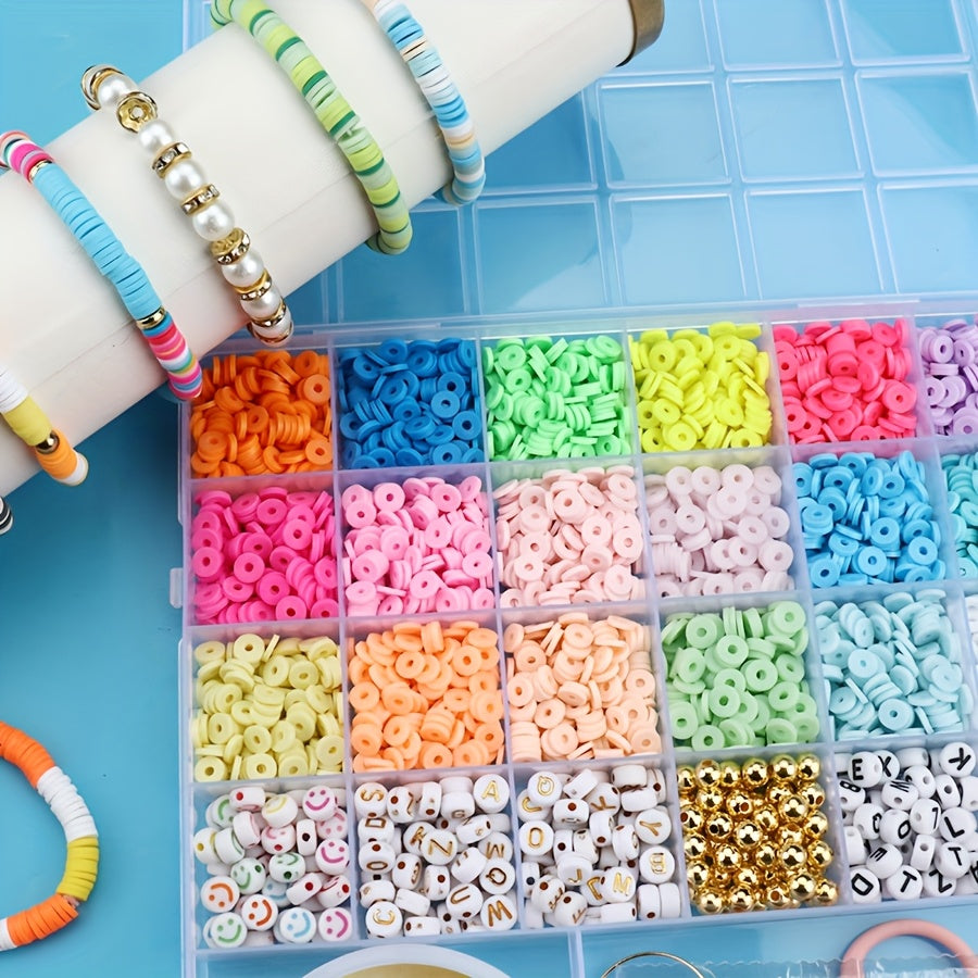 5120pcs clay bead bracelet making kit polymer clay beads diy