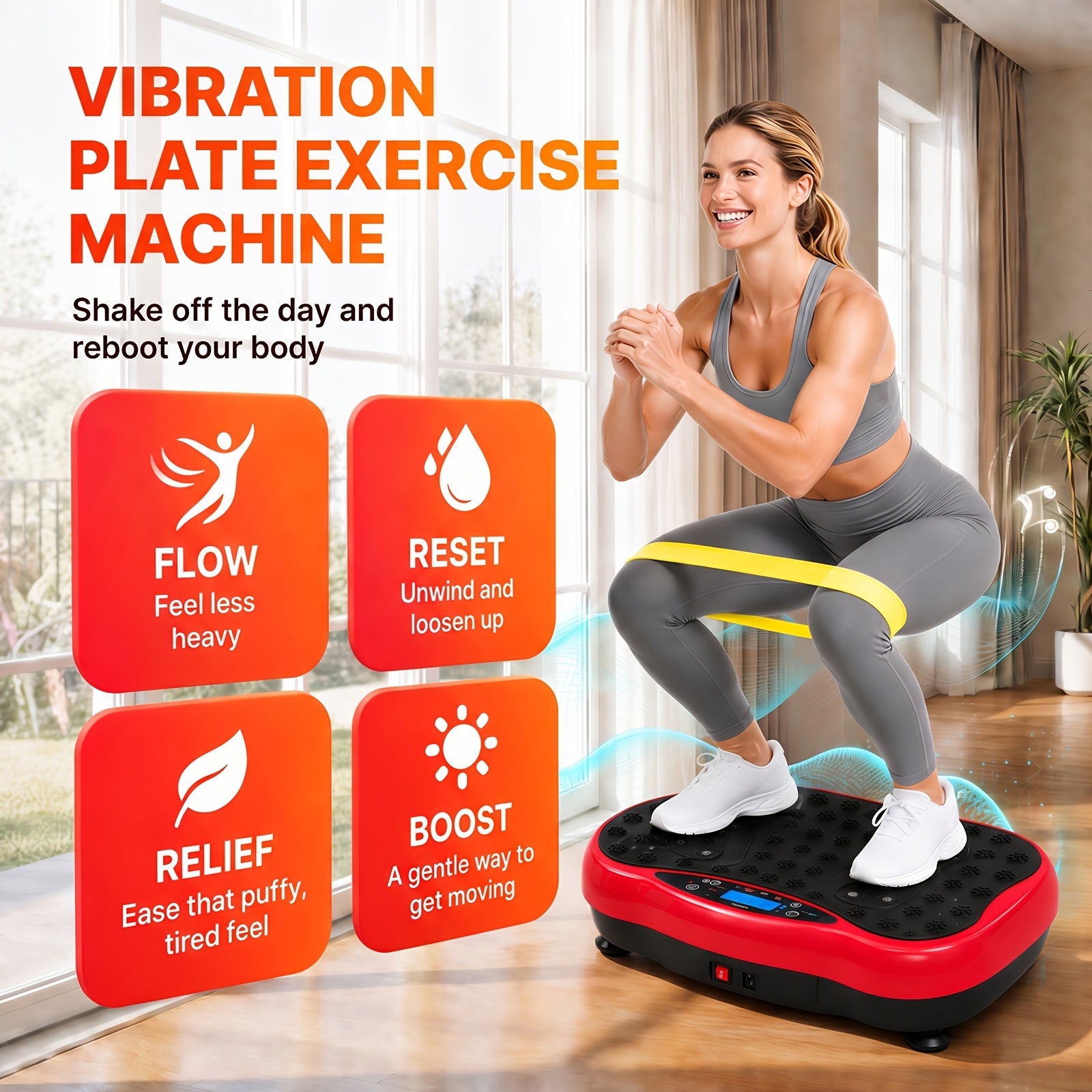 vibration plate exercise machine full body workout vibration