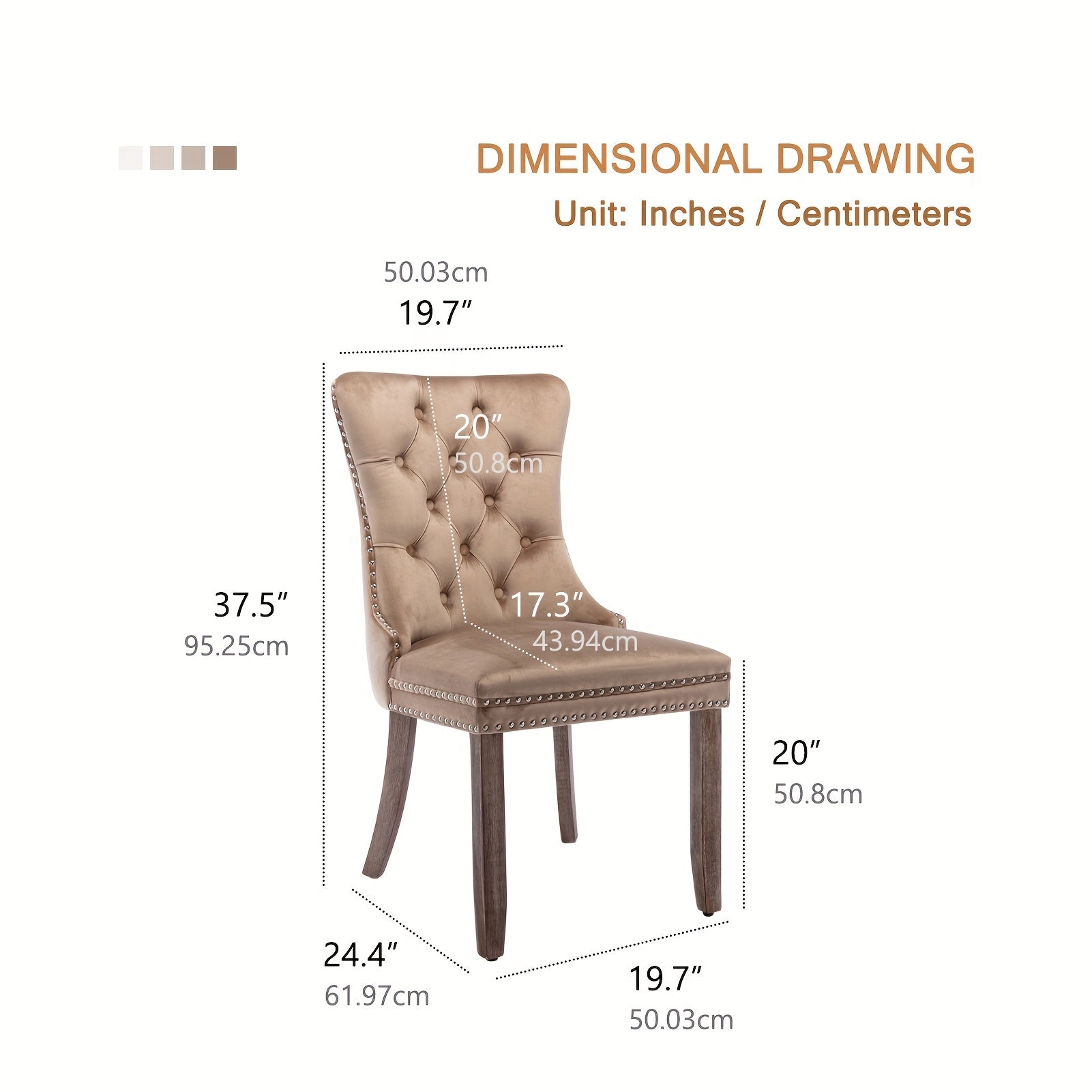 velvet upholstered dining chairs set 2 wingback dining room