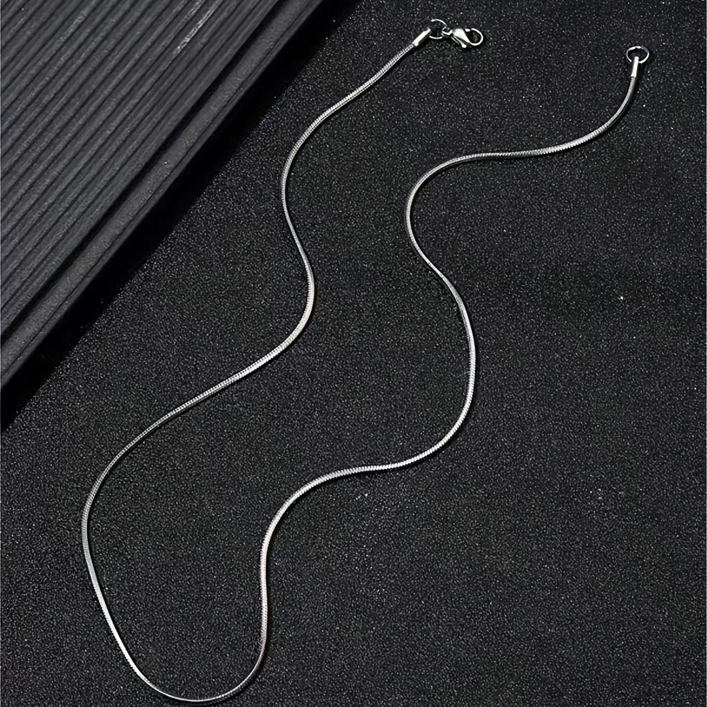 1pc 316l stainless steel thin   chain necklace 2mm