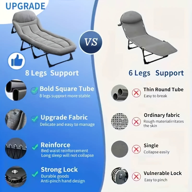 outdoor folding bed camping bed mattress portable folding