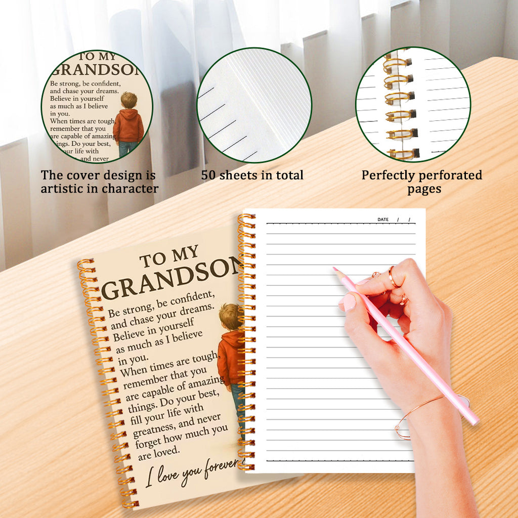 a grandson quotes coil notebook 100 pages warm artistic