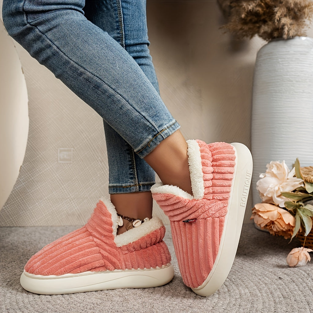 fashionable   warm fleece lined slippers casual