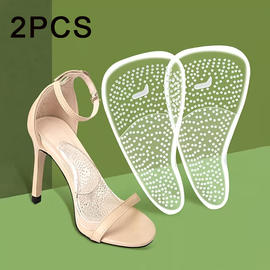 two silicone arch support insoles massage particles