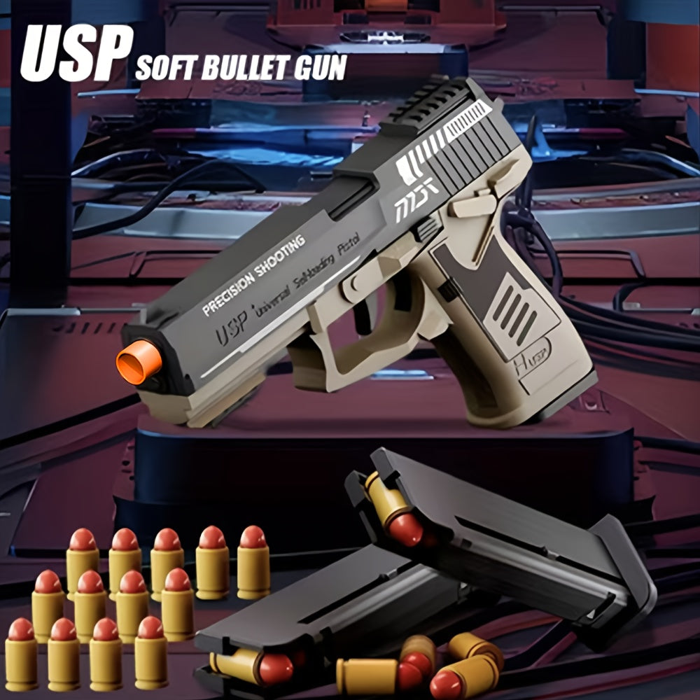 2025 usp toy   clip pistol continuous shooting 100