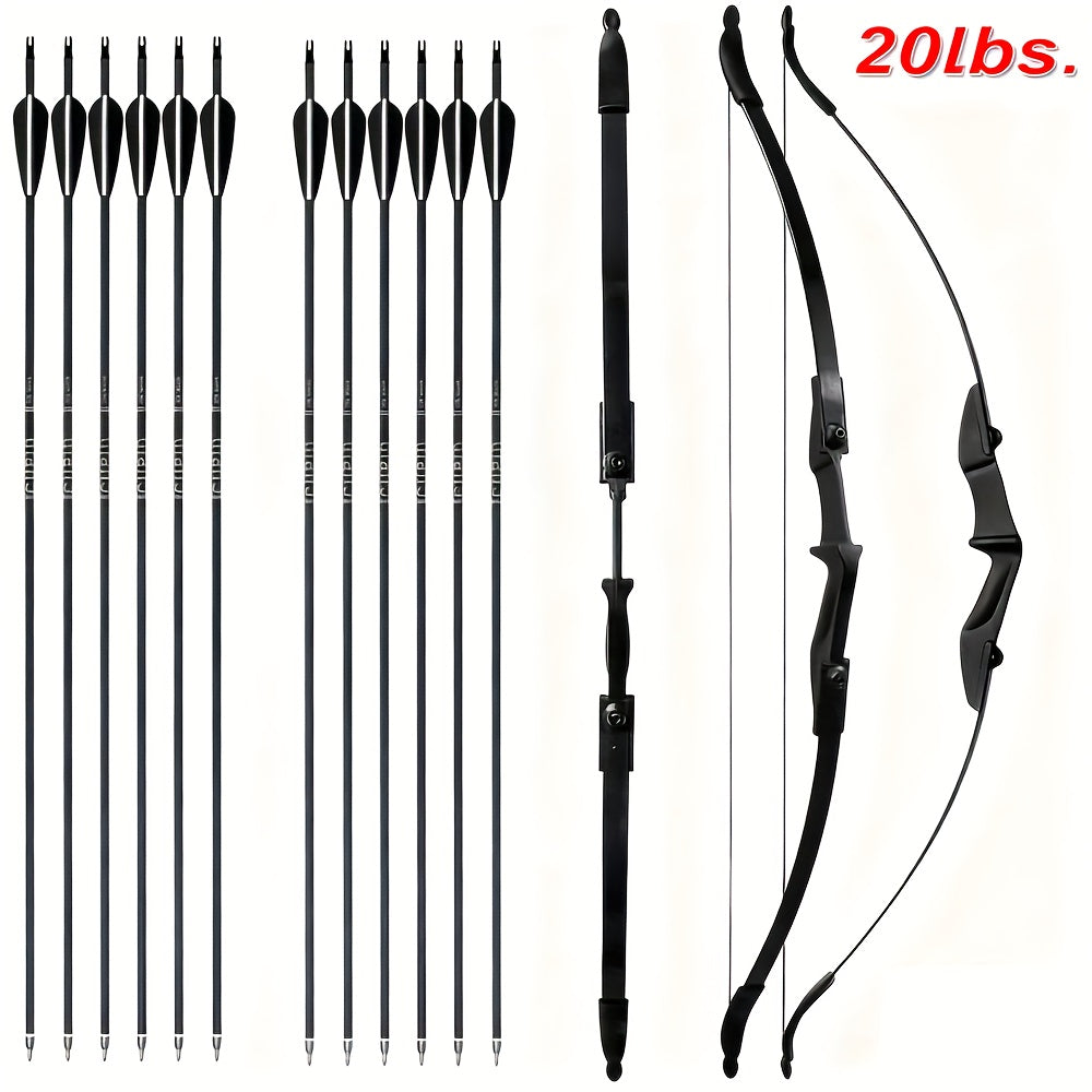57 inch recurve bow arrow set featuring a 30lbs 40lbs