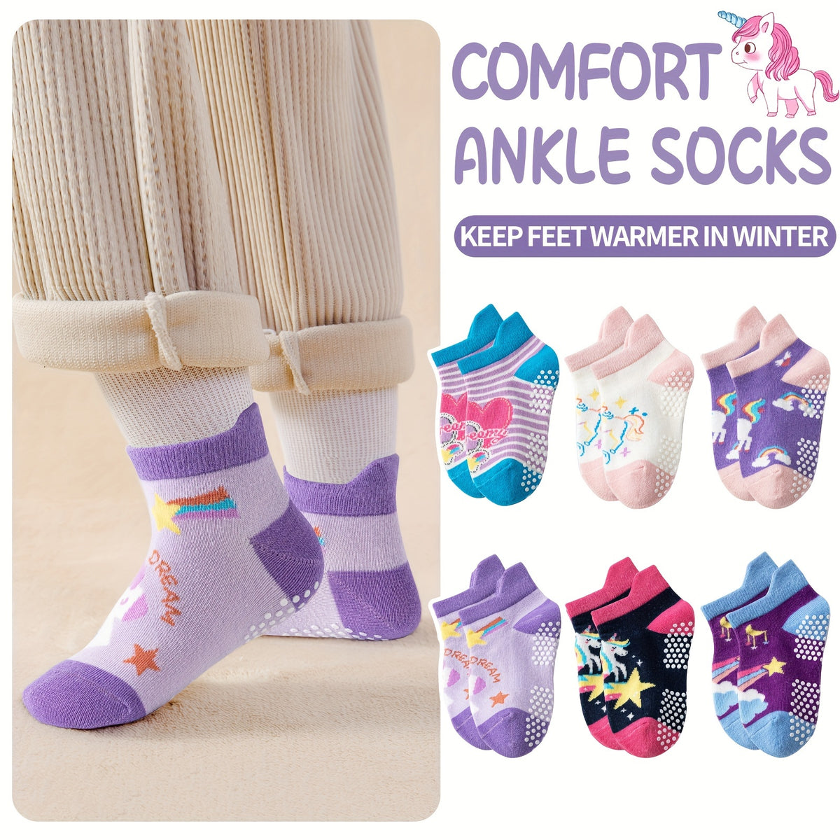 9 18 pairs baby girls toddlers grips socks kids non slip
