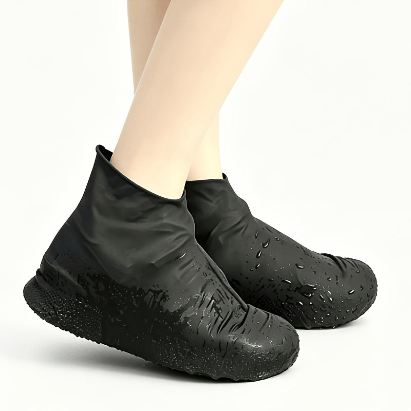 waterproof rain shoe covers women reusable anti slip wear