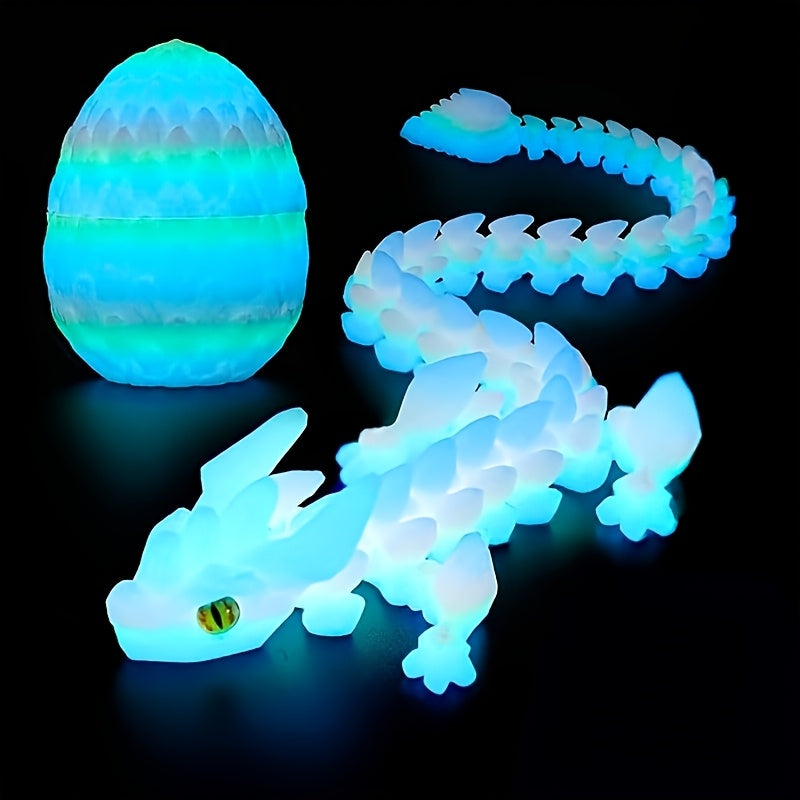 2 4pcs set glow in   dragon egg set 3d printed