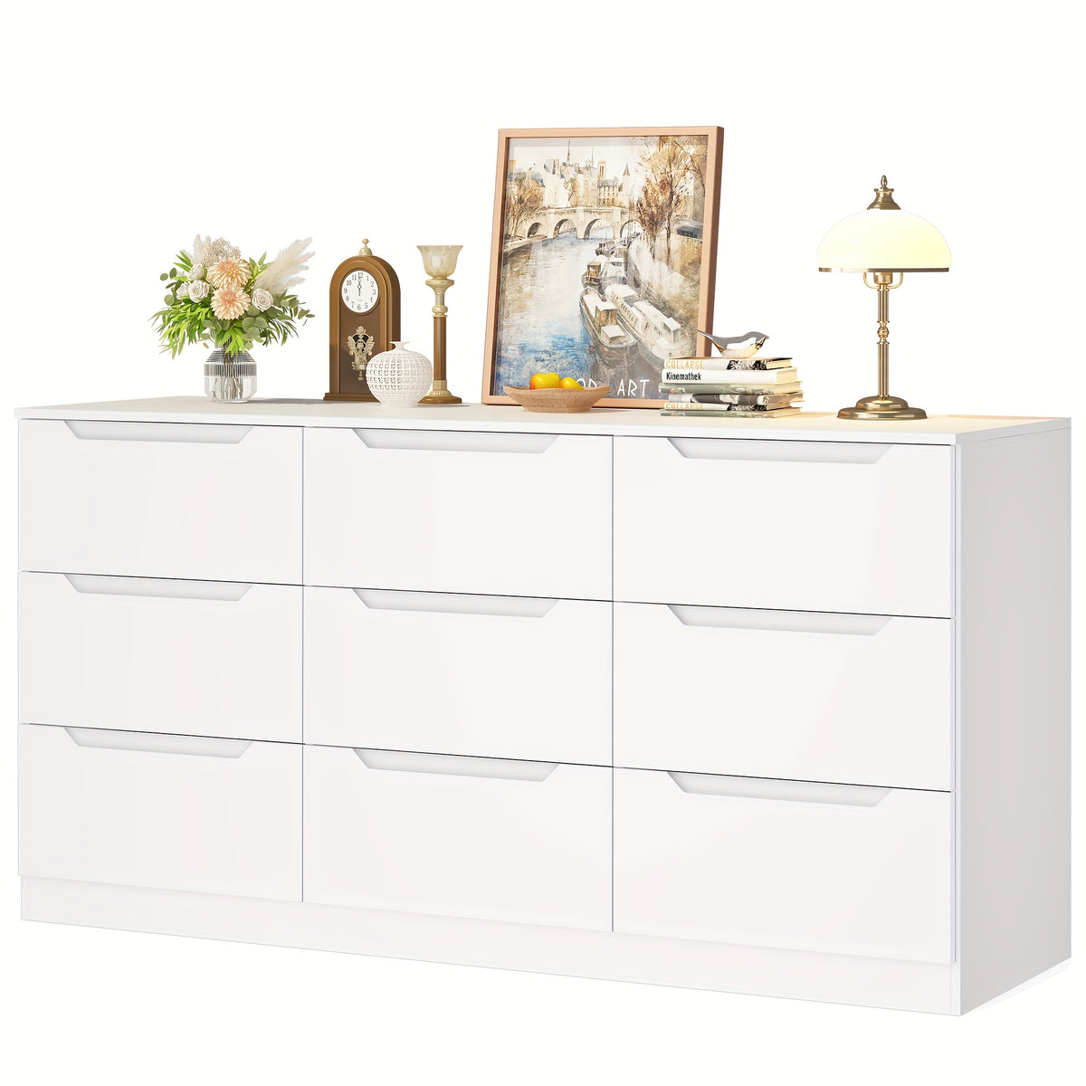 9 drawer dresser bedroom black white chest drawers