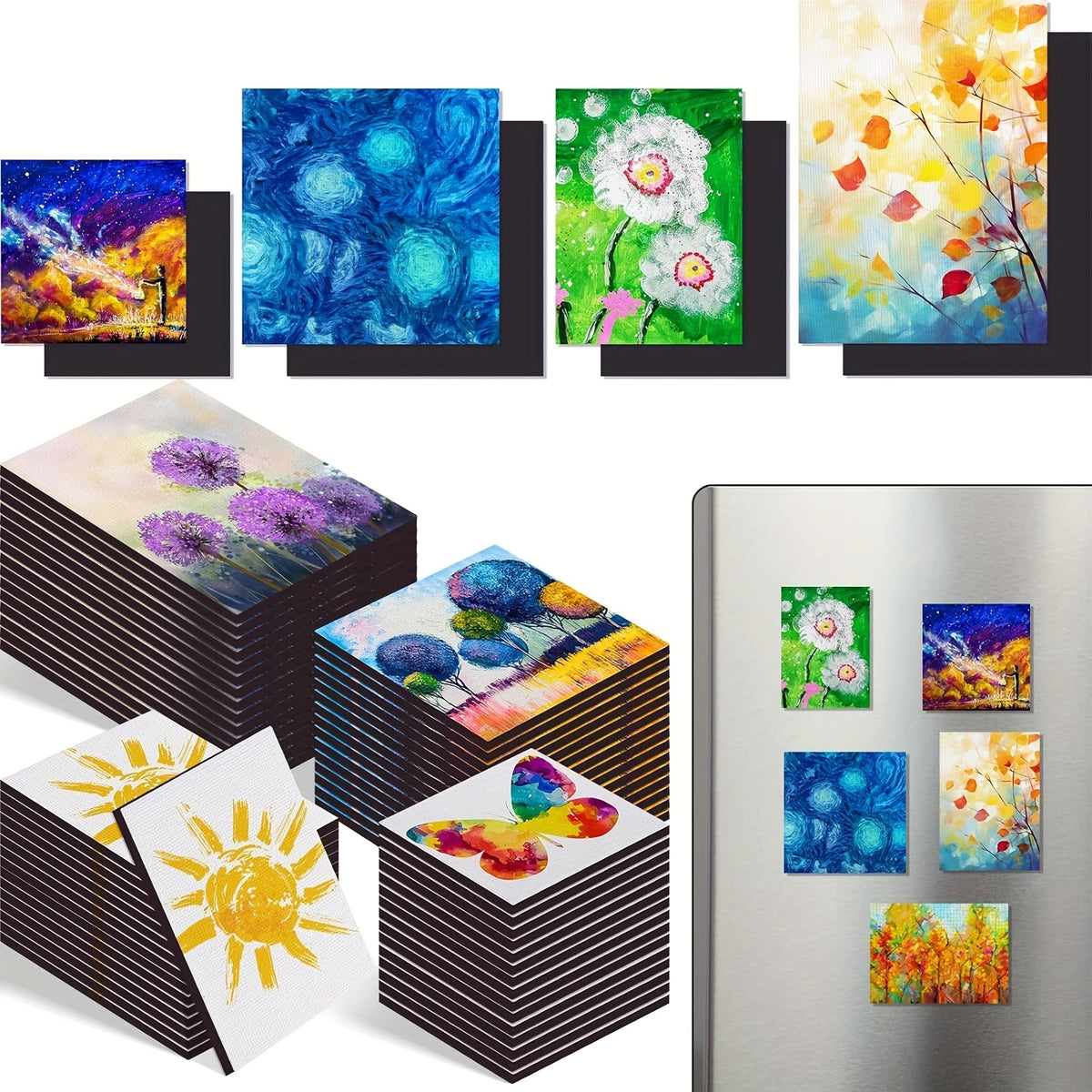 60pcs mini   panel boards magnetic painting
