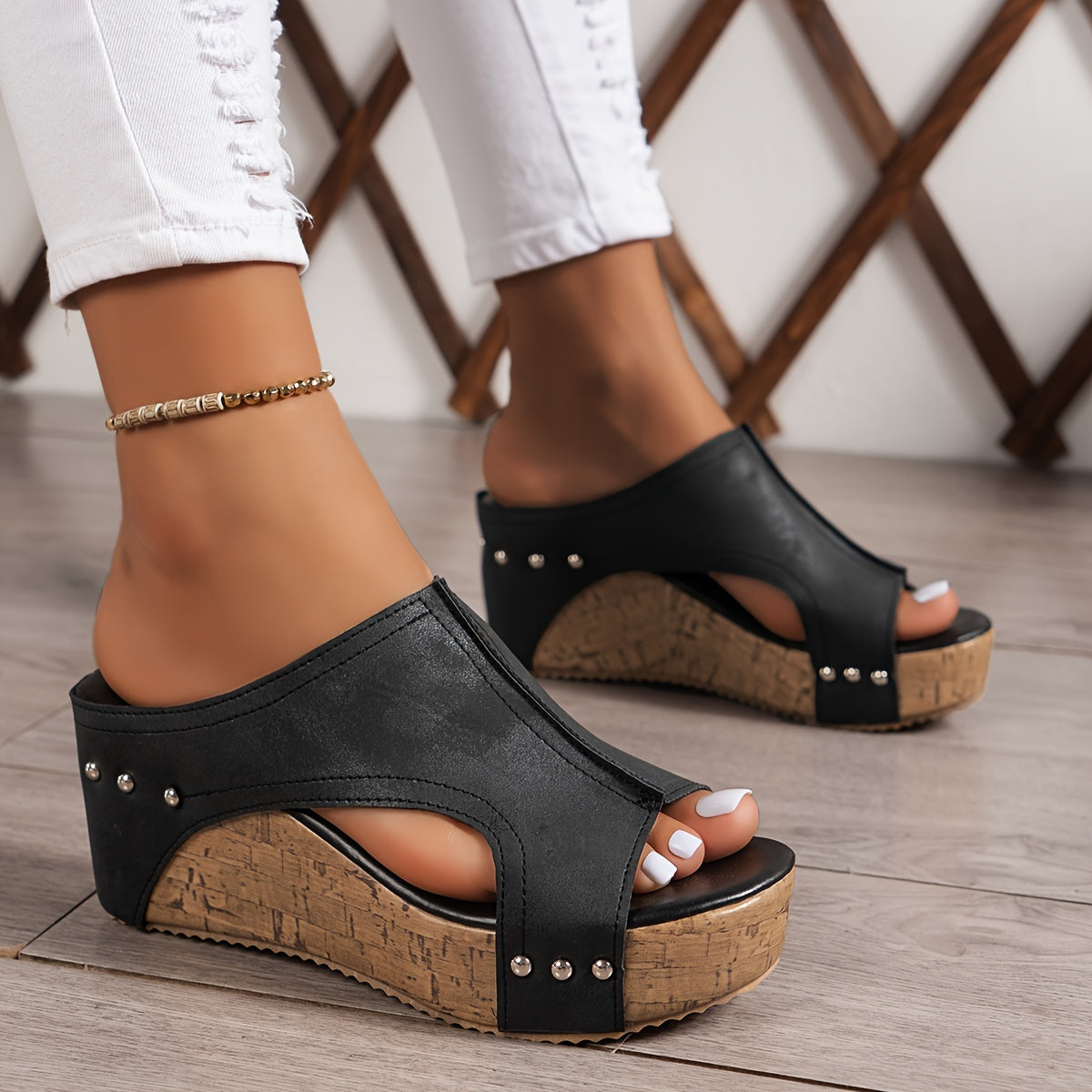 comfortable elegant retro platform wedge sandals women easy