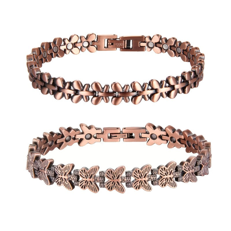 two stylish copper bracelets ladies featuring a