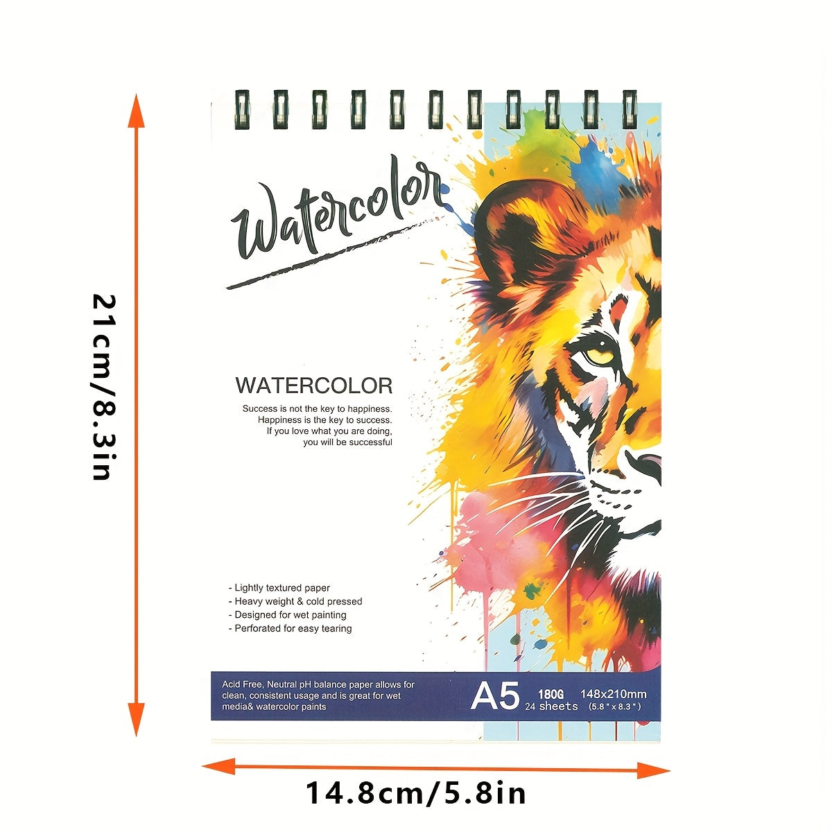 large spiral bound watercolor sketchbook a5 size high