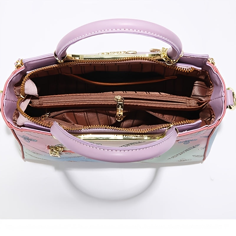 womens 3pcs handbag set fashion   bag geometric
