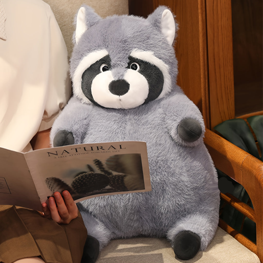 cute raccoon stuffed animal plushie gray raccoon plush toy