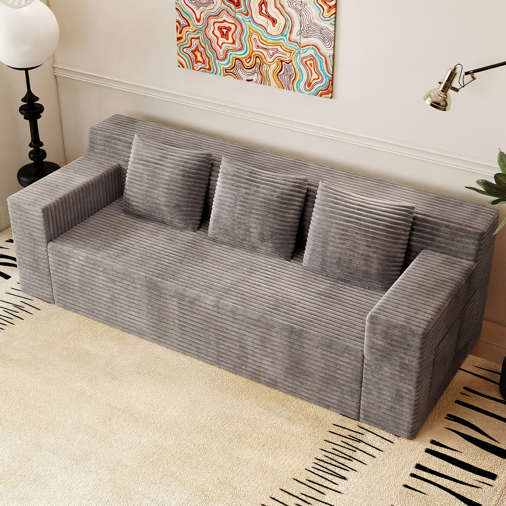 71 inch modern   no wooden frame living room sofa