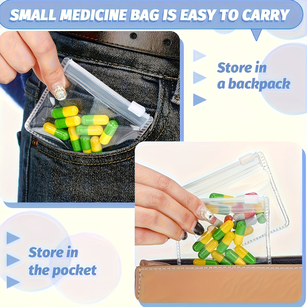10pcs medicine storage bag set portable travel medicine