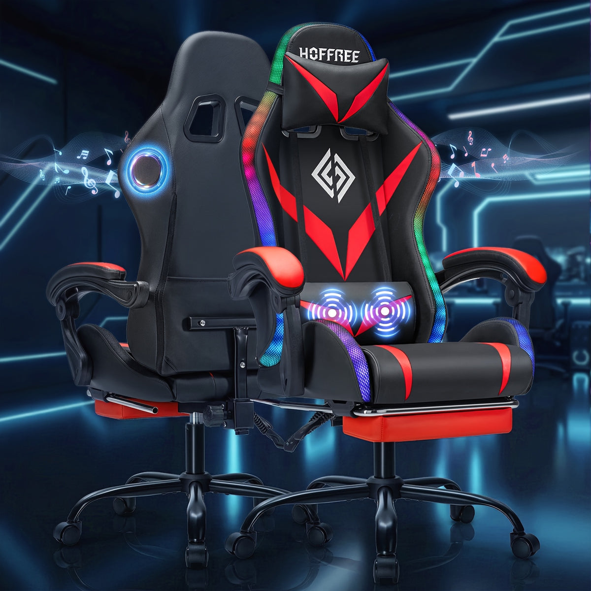 massage lumbar support bar ergonomic gaming