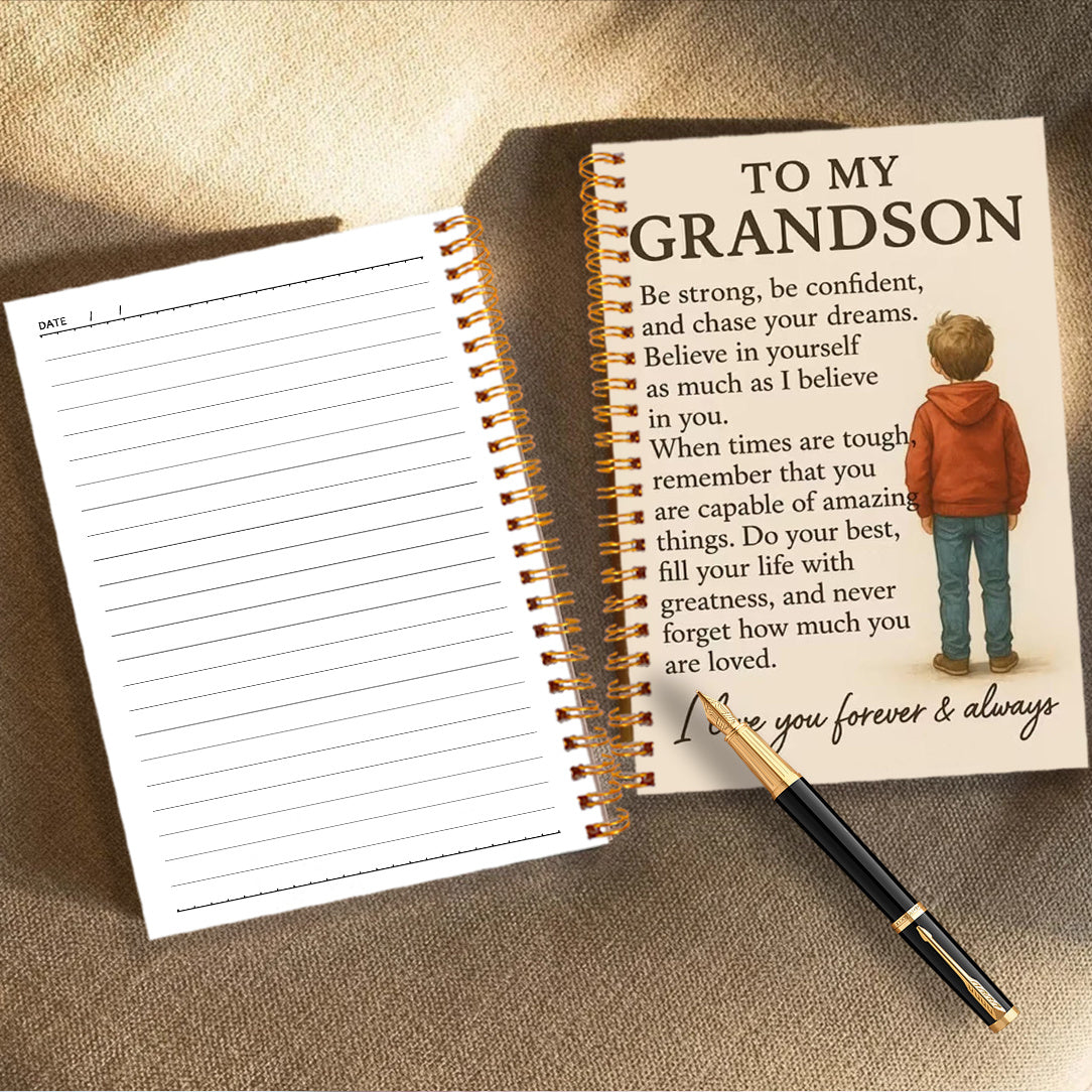 a grandson quotes coil notebook 100 pages warm artistic