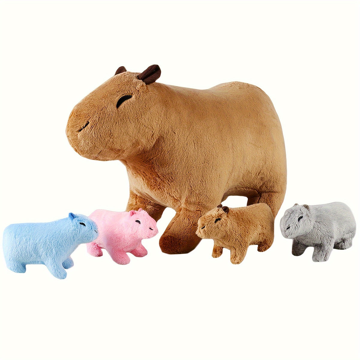 13 77inch capybara plush toy 4 small plush kawaii simulation