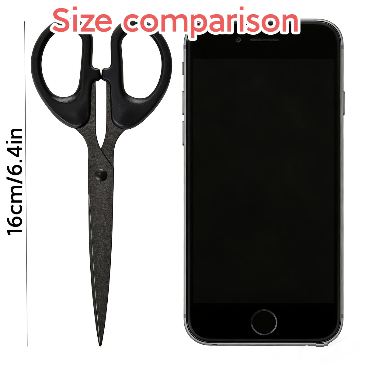 2 black rust proof metal scissors sharp   comfortable