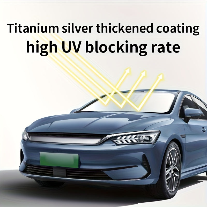 a car specific front windshield sunshade heat insulating uv