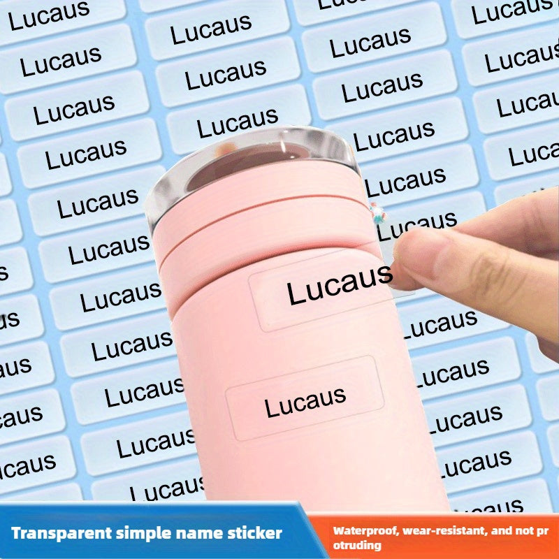 personalized custom transparent name tags waterproof