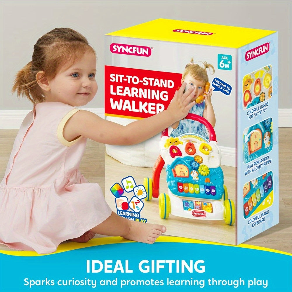 baby learning walker 2in 1 sit stand learning toys