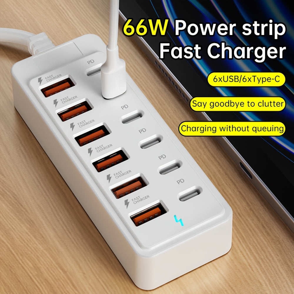 12 port 66w usb fast charging station high speed charging 6