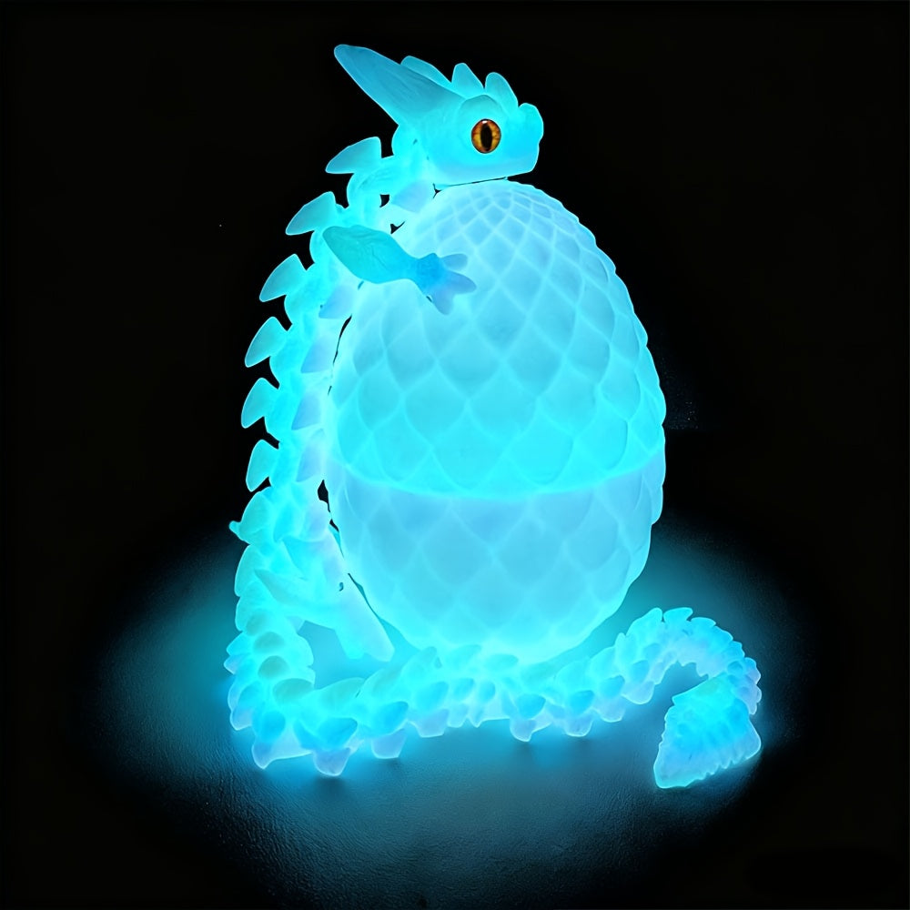 2 4pcs set glow in   dragon egg set 3d printed