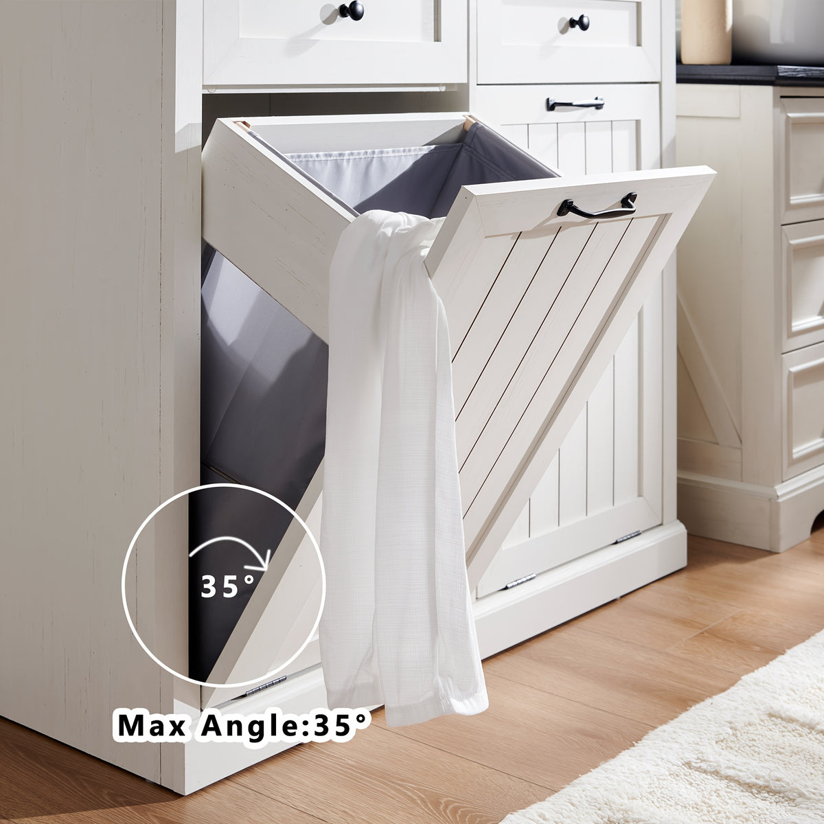single double tilt trash cabinet drawer hidden wooden