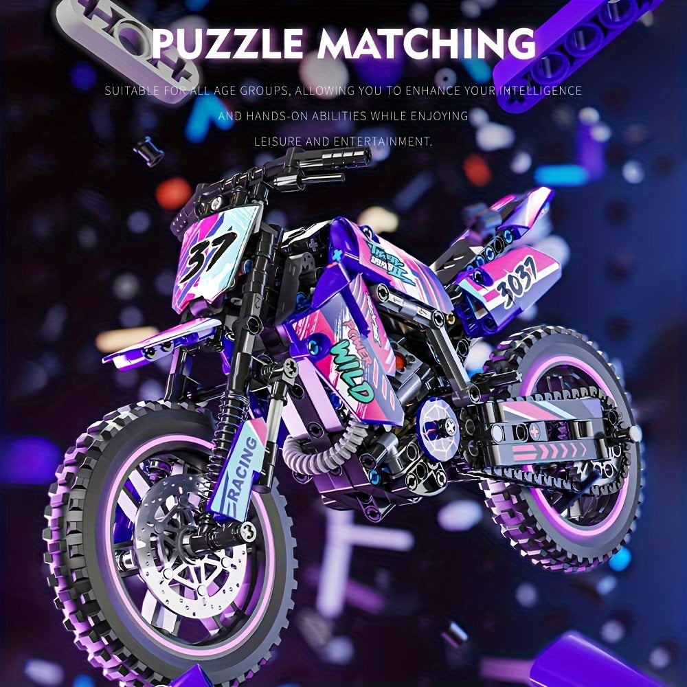 motorcycle building block set 476pcs collectible motorcycle