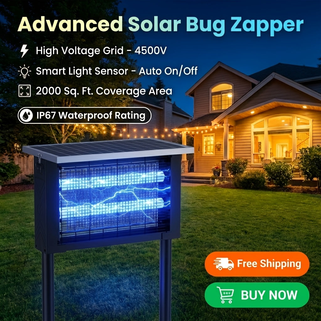 solar bug zapper outdoor bug zapper 4500v electric shock
