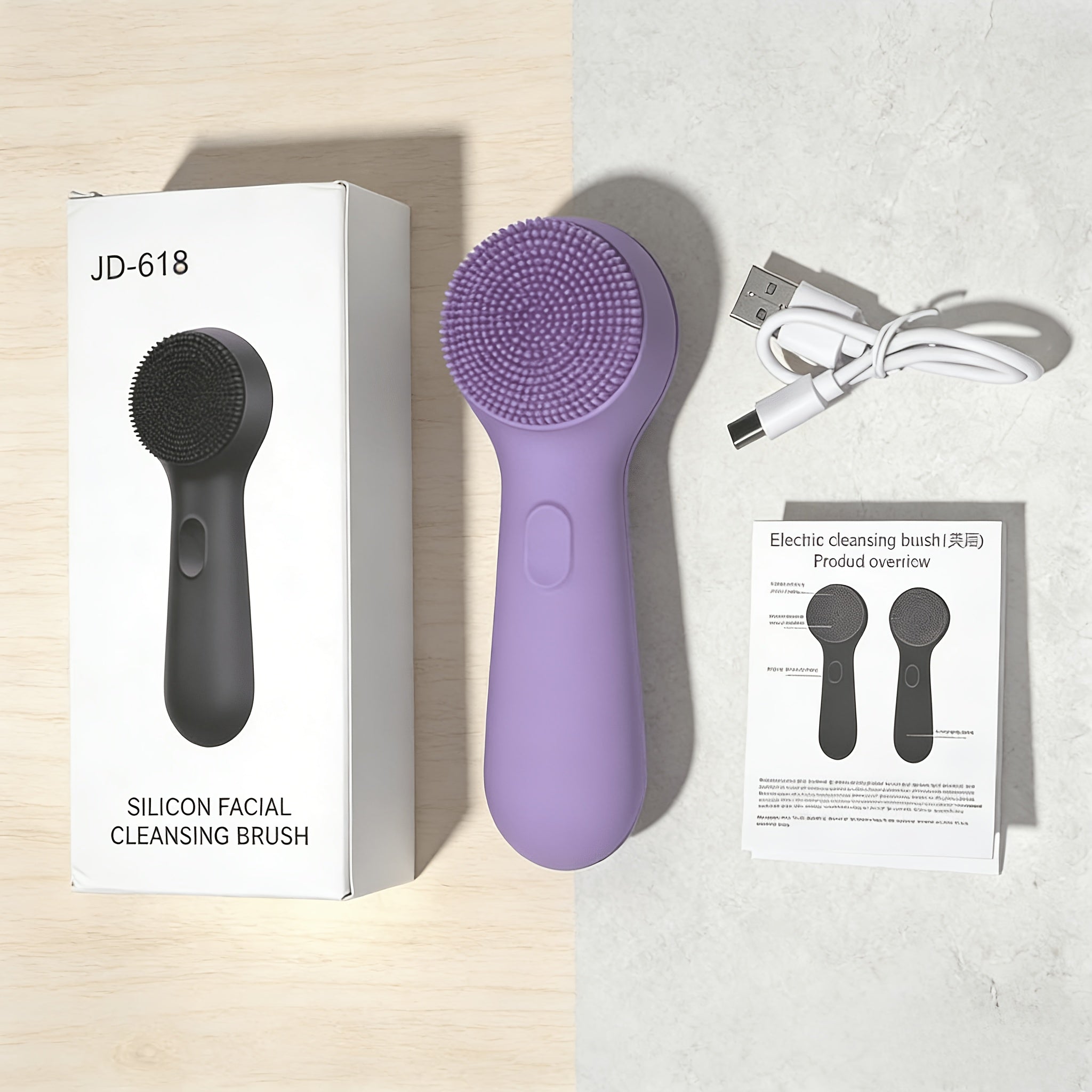silicone facial cleansing brush electric face scrubber