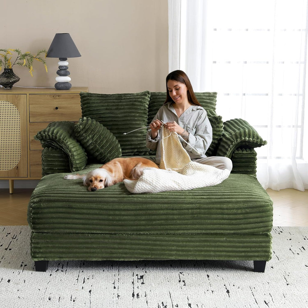 56 oversized corduroy sofa bed recliner sleeper