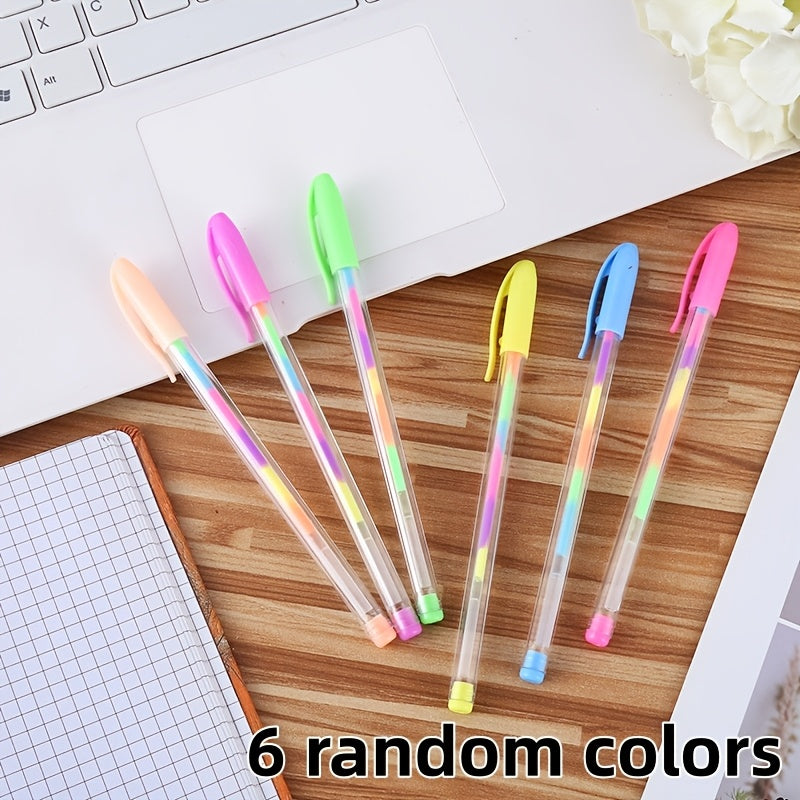 6 pack glitter gel pens fine tip watercolor brush pens