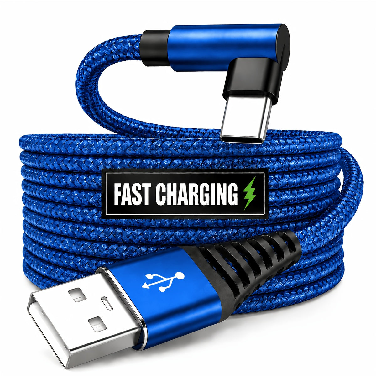 usb right angle type c data cable supports fast charging