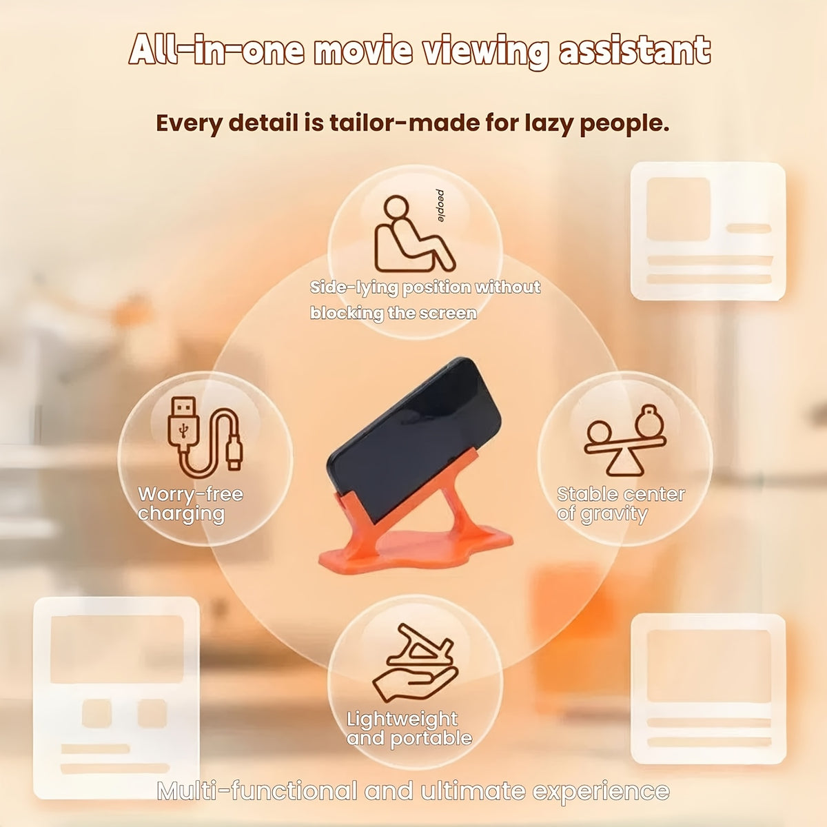 mobile phone holder creative universal cellphone mount lying