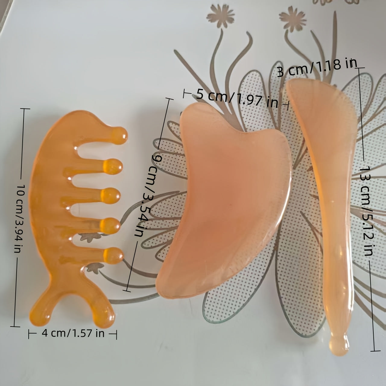 3pcs set designed gua sha massage tools head massage comb