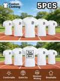 5pcs personalized custom t shirt pure cotton plain white t