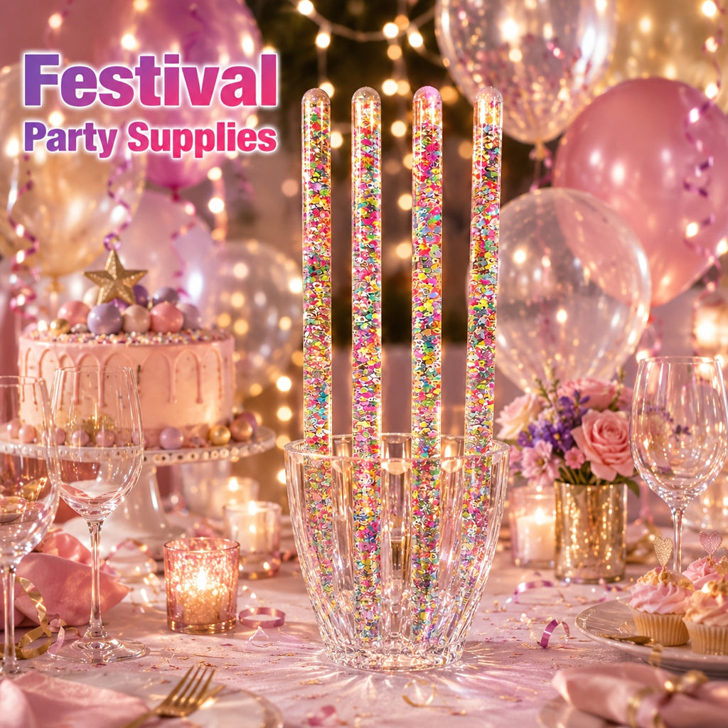 party supplies centerpieces 4pcs glitter wands sticks 30cm