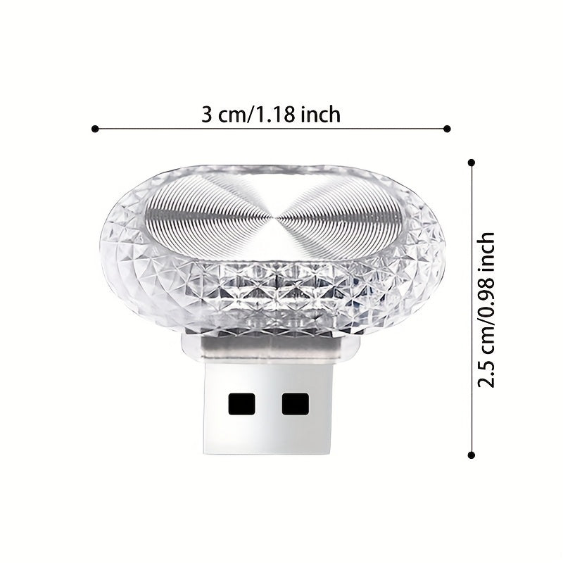 1pc car usb ambient lights mini size led atmosphere lamps