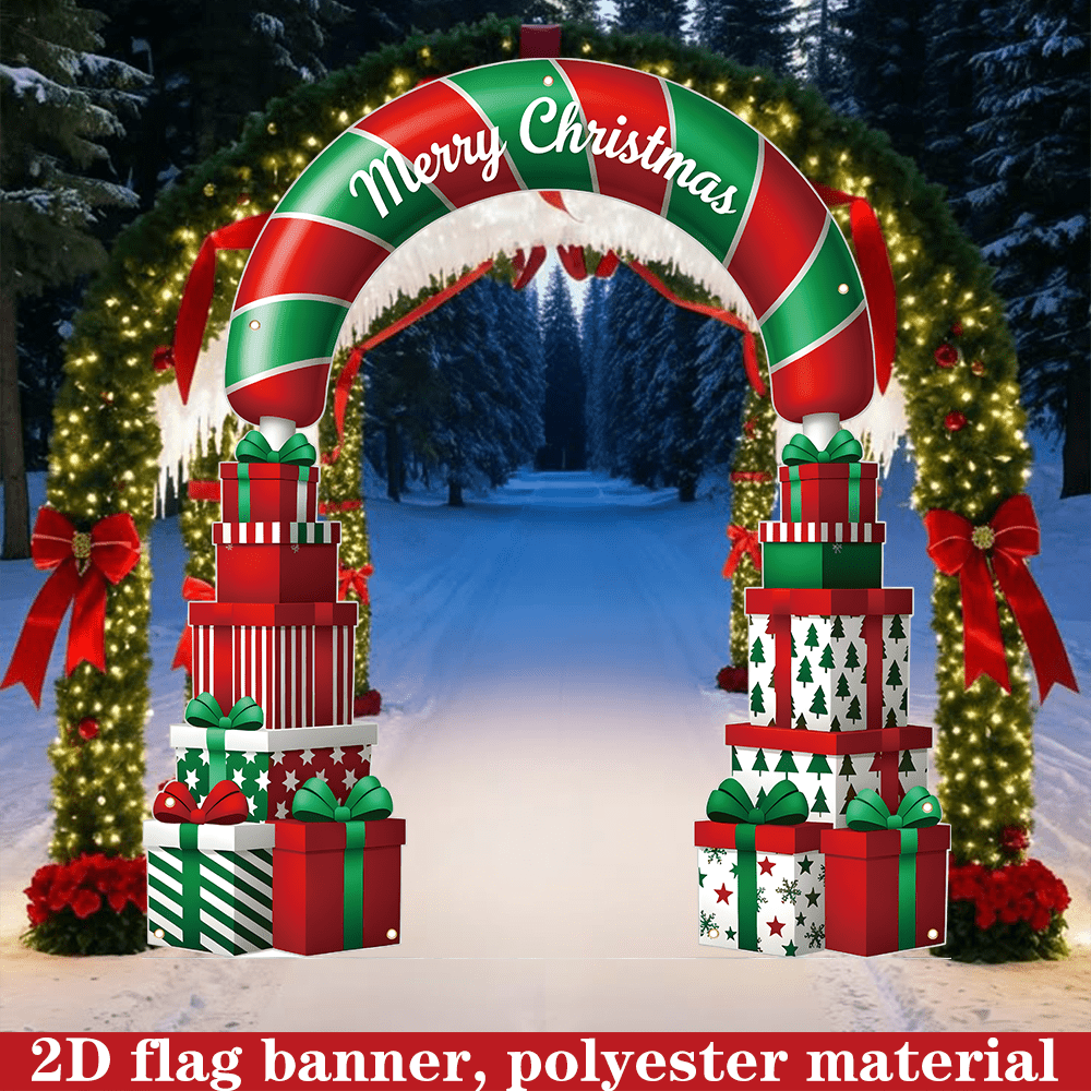 2d flat 2d door banner 2d flat single panel large christmas