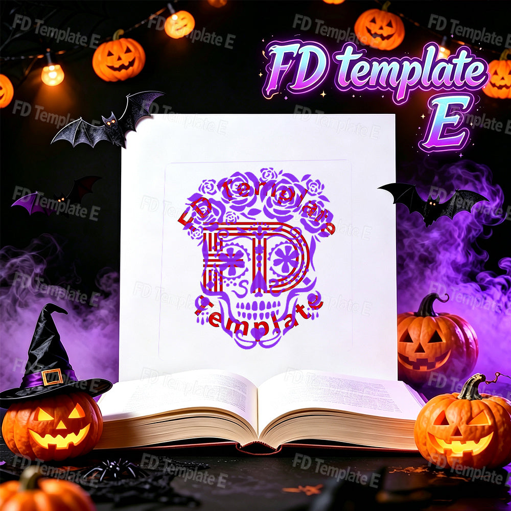 1pc reusable   skull template dia de los muertos