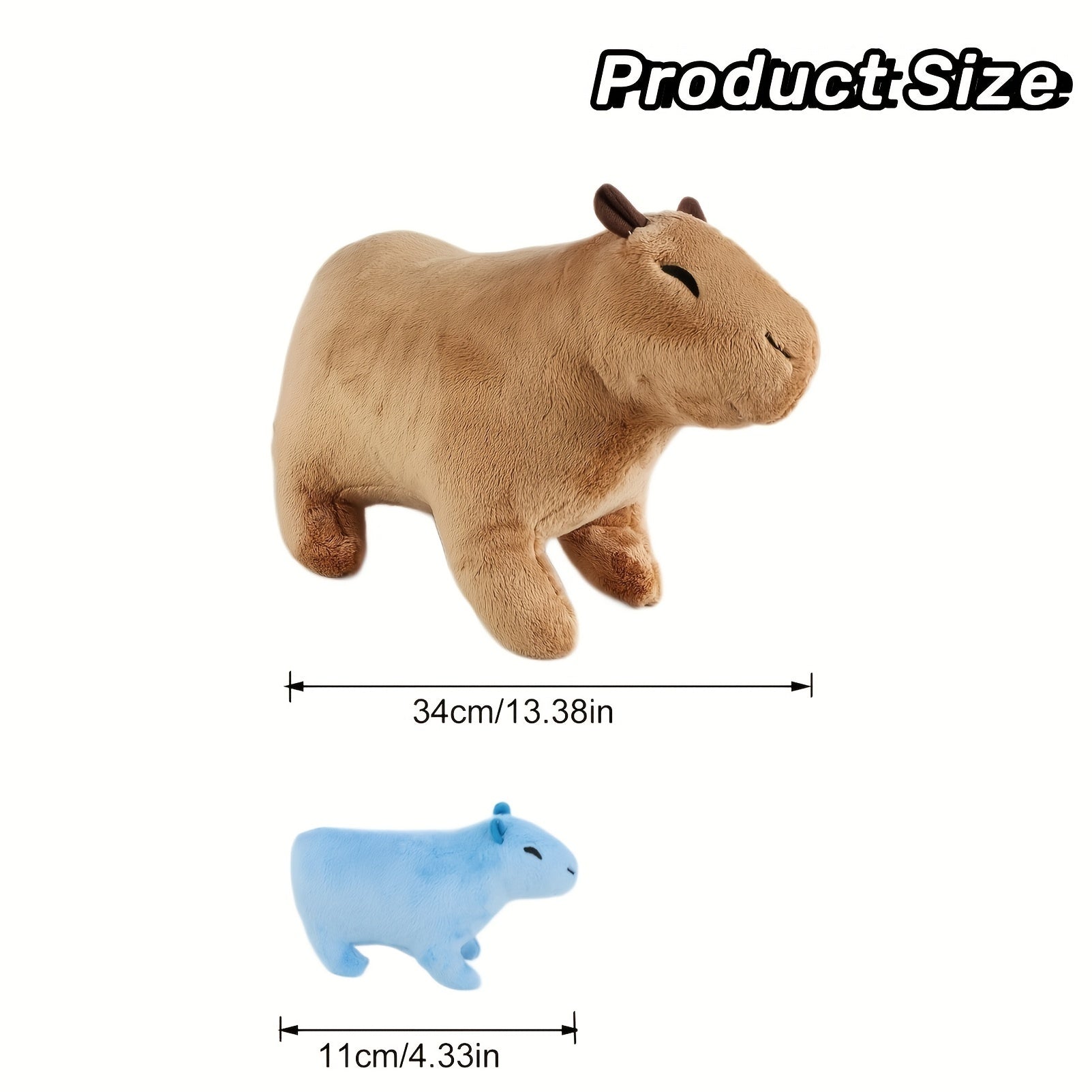 13 77inch capybara plush toy 4 small plush kawaii simulation