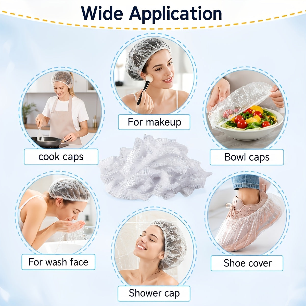 200pcs reusable elastic food covers made durable food grade