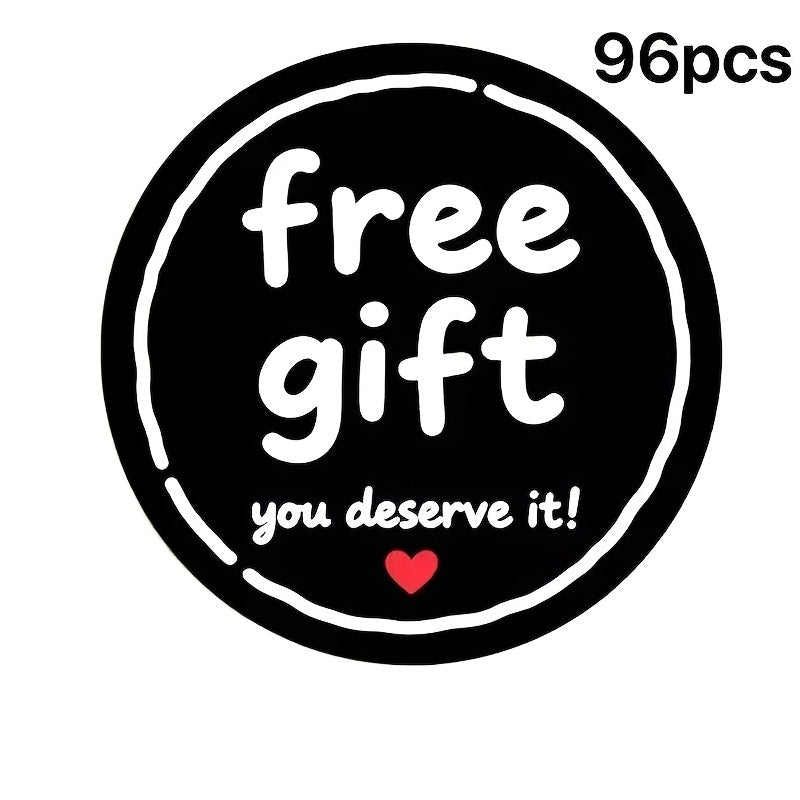 96pcs compatible stickers   text round border heart