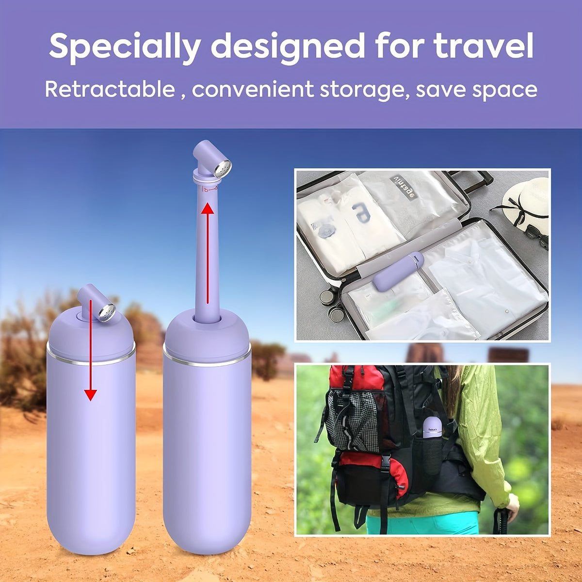 travel friendly handheld bidet 380ml leakproof portable